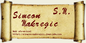 Simeon Makregić vizit kartica